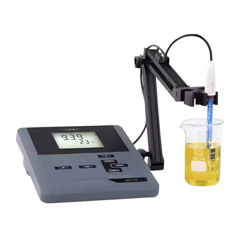 Equipo de laboratorio para medir pH y EC de aguas